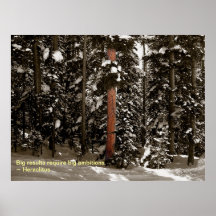 Heraclitus Ambition Quote Poster - The Fir