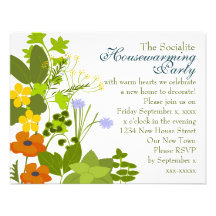 Herb Garden Custom Invitations