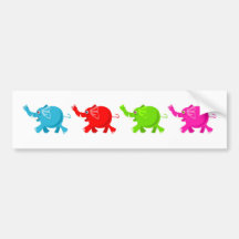 Herd of Elephants Bumper Sticker