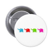 Herd of Elephants Pinback Buttons