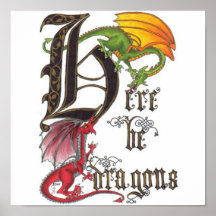 Here Be Dragons Posters