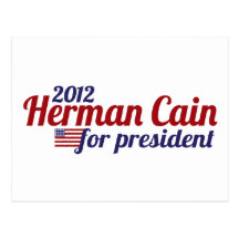 Herman Cain 2012 Post Card