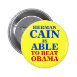 herman cain is able 2012 buttons