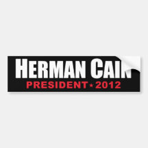 Herman Cain  President 2012 Bumper Stickers