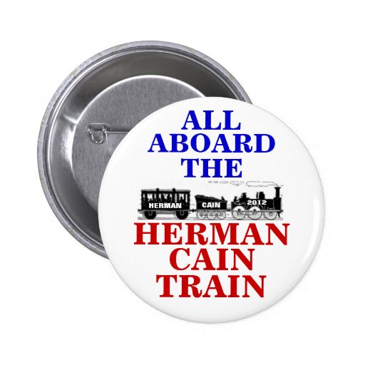 Herman Cain Train 2012 button