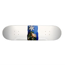 Hermit Crab Star Christmas Tree Design Skate Board