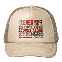 HERO COMES ALONG 1 Mother-In-Law BRAIN CANCER Tees Hat
