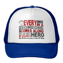 HERO COMES ALONG 1 Mother-In-Law LUNG CANCER Hats