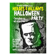 Hero Villian Halloween Party Invitation