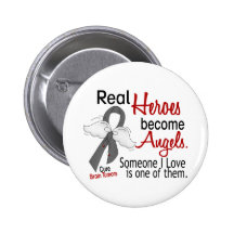 Heroes Become Angels Brain Tumour Pinback Button