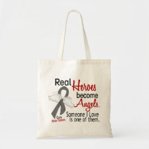 Heroes Become Angels Brain Tumour Tote Bags