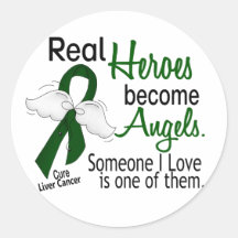 Heroes Become Angels Liver Cancer Stickers