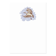 heron crane flying side view business cards