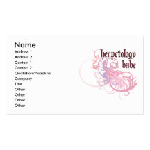 Herpetology Babe Business Card Templates