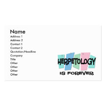Herpetology Is Forever Business Card Template
