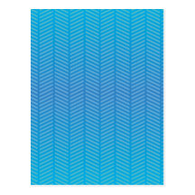 Herringbone Blue Aquamarine Post Card