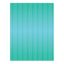 Herringbone Turquoise Blue Post Cards
