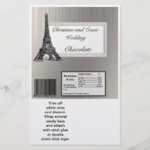 Hershey's Large Bar Wrapper Black Eiffel Tower Flyer