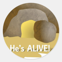 He's Alive! Round Sticker