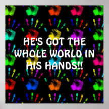 HE'S GOT THE WHOLE WORLD... Religious poster