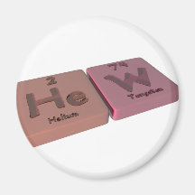 Hew as He Helium and W Tungsten Refrigerator Magnet