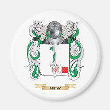 Hew Coat of Arms (Family Crest) Magnets