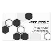 Hexagons - Black Business Card