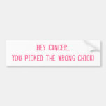 Hey Cancer... You Picked the Wrong Chick! Bumper Stickers