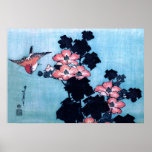 Hibiscus and Sparrow, Hokusai Print