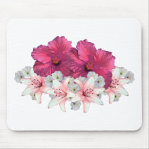 hibiscus arrangement mousepads