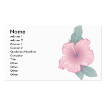 Hibiscus flower business card template
