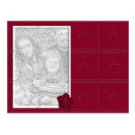 Hibiscus Plaid photo template Postcard