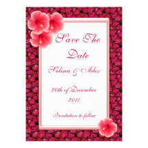 Hibiscus Save the Date Invitations