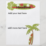 Hibiscus Surfboard Personalized Flyer
