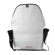 Hidden "Marry me?"proposal messenger bag/keepsake