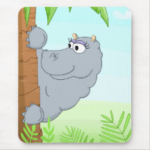 Hiding hippo mouse pads