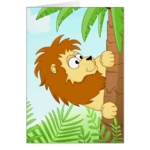 Hiding lion card