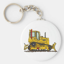 High Drive Bulldozer Dirt Mover Construction Key C Keychain