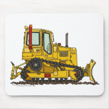 High Drive Bulldozer Dirt Mover Construction Mouse Mousepads