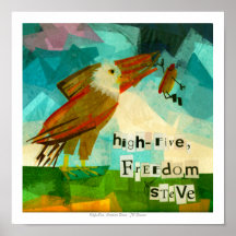 High-Five Freedom Steve Posters