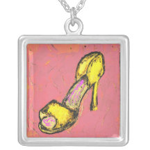 high heel necklace