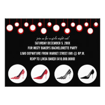 High Heels Bachelorette Party Invitations