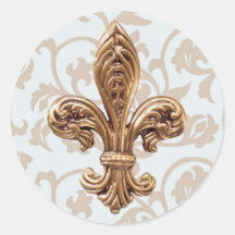 High life powder blue scroll with fleur de lis sti stickers