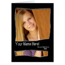 high shool graduation invitation greeting card