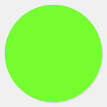 High Visibility Neon Green Round Stickers