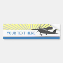 High Wing Aircraft Bumper Sticker
