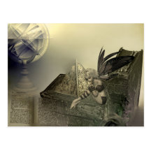 Higher Learning Steampunk Fairy Postcard