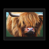 Highland Cow Painting postcards