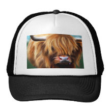 Highlander Cow Mesh Hats