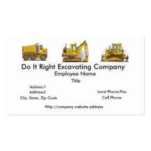 Highway Dump Truck Business Cards